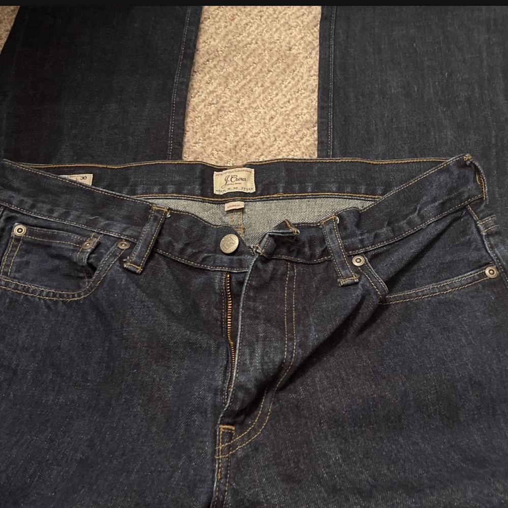 J. Crew Men's Deep Indigo Relaxed Jeans